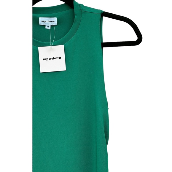 superdown Cory Ruched Side Mini Dress Green Medium Revolve NWT - Picture 3 of 7